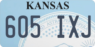 KS license plate 605IXJ