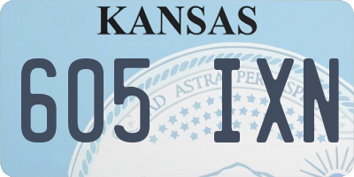 KS license plate 605IXN