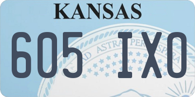KS license plate 605IXO