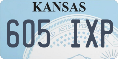 KS license plate 605IXP