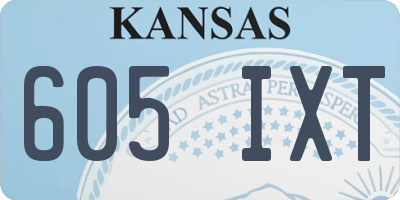 KS license plate 605IXT