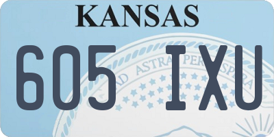 KS license plate 605IXU
