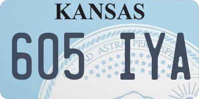 KS license plate 605IYA