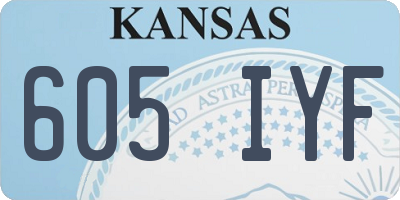 KS license plate 605IYF