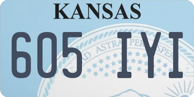 KS license plate 605IYI