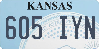 KS license plate 605IYN