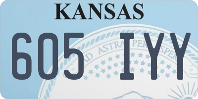 KS license plate 605IYY