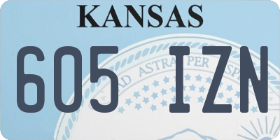 KS license plate 605IZN