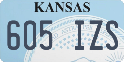 KS license plate 605IZS