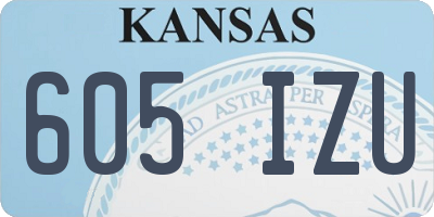 KS license plate 605IZU