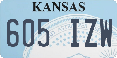 KS license plate 605IZW
