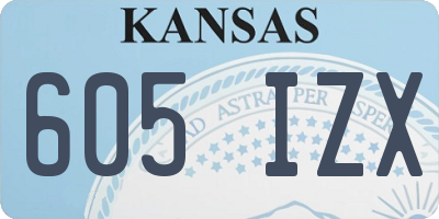 KS license plate 605IZX