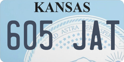 KS license plate 605JAT