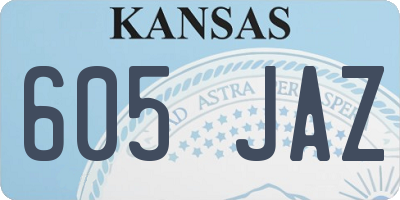 KS license plate 605JAZ