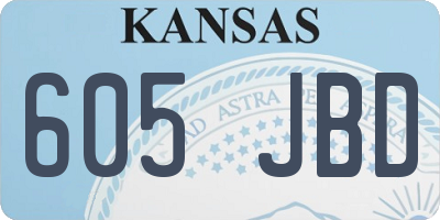 KS license plate 605JBD