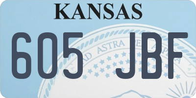 KS license plate 605JBF