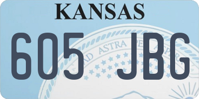 KS license plate 605JBG