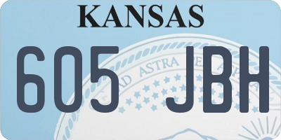 KS license plate 605JBH