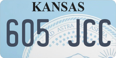 KS license plate 605JCC