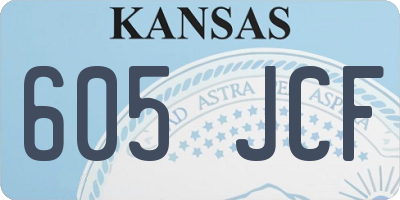 KS license plate 605JCF