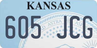KS license plate 605JCG