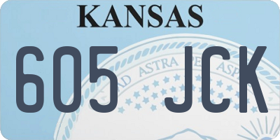 KS license plate 605JCK