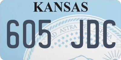 KS license plate 605JDC