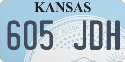 KS license plate 605JDH