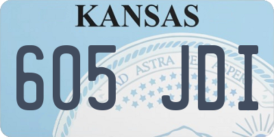 KS license plate 605JDI