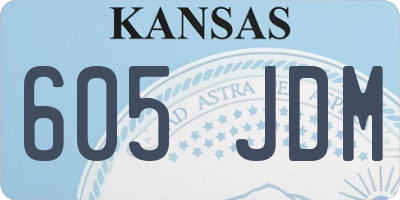 KS license plate 605JDM