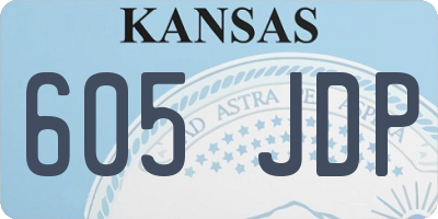 KS license plate 605JDP