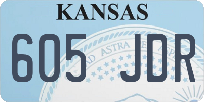 KS license plate 605JDR