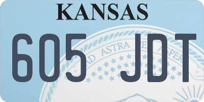 KS license plate 605JDT