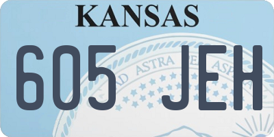 KS license plate 605JEH