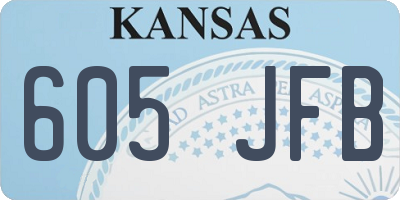 KS license plate 605JFB