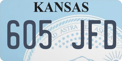 KS license plate 605JFD