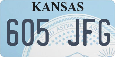 KS license plate 605JFG