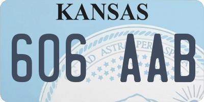KS license plate 606AAB