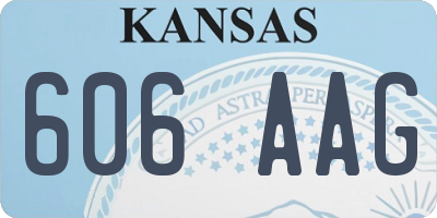 KS license plate 606AAG