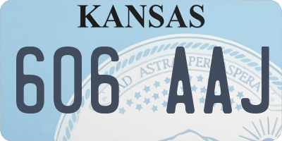 KS license plate 606AAJ