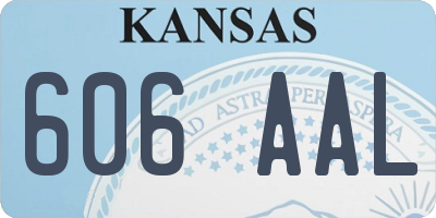KS license plate 606AAL