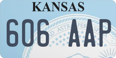 KS license plate 606AAP
