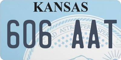 KS license plate 606AAT