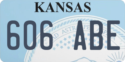 KS license plate 606ABE