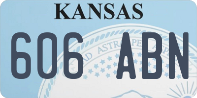 KS license plate 606ABN