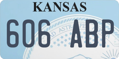 KS license plate 606ABP