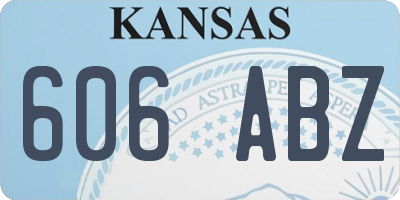 KS license plate 606ABZ