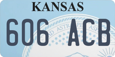 KS license plate 606ACB