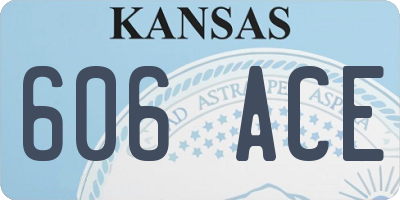 KS license plate 606ACE