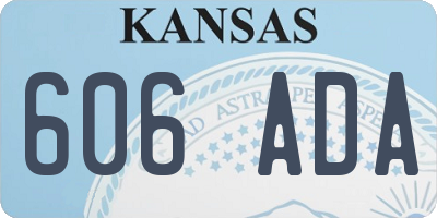 KS license plate 606ADA
